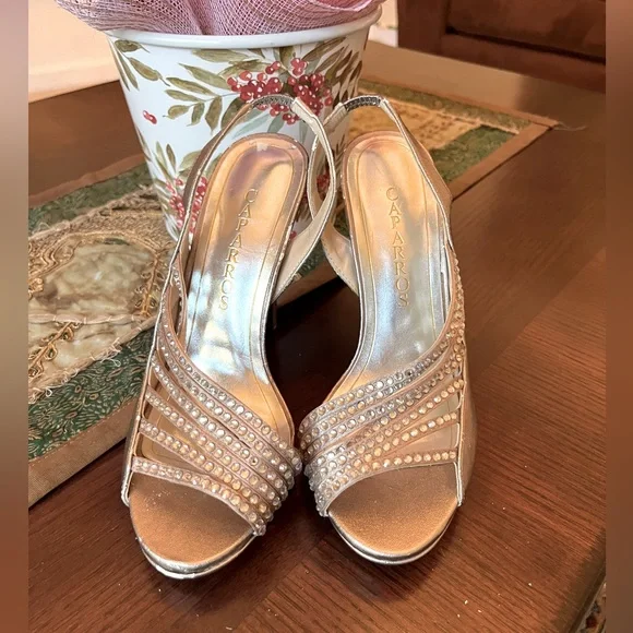 Sparkly high heels- silver - Picture 1 of 5